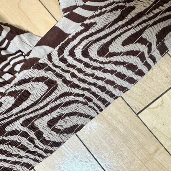 GARAGE Animal Print Zebra Silky Halter Crop Top Size Small Bra Corset Bustier - Picture 6 of 8